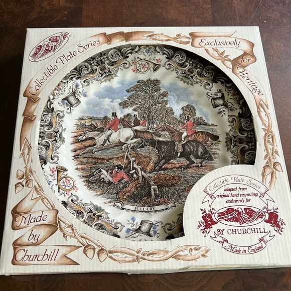 Collectible Plate Full Cry Churchill England Heritage Mint - Picture 1 of 4